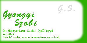 gyongyi szobi business card